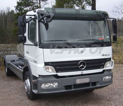 [75128472] Zonneklep voor Mercedes Axor II / Atego II & III Lage Cabine | Met Spiegel