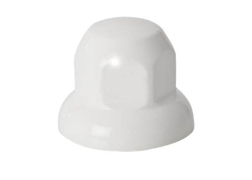 [31101313W] 20-Pack Kunststof Wielmoerdoppen Wit | Ø33mm