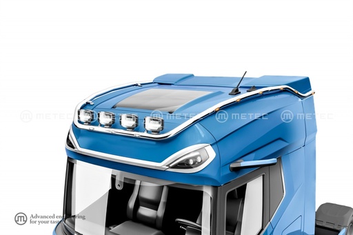 [82850365] RVS Dakbeugel "HYDRA" voor DAF NGD XG+ | 3 Witte + 10 Oranje LEDs