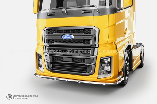 [84851041] Stainless Steel Spoilerbar "F-LINER" for Ford F-Max | 5 White + 2 Amber LEDs