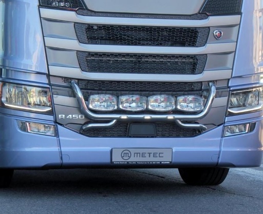 [84864513] Stainless Steel Frontbar "SPIDER" for Scania R&S NextGen | 3 White LEDs