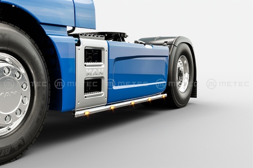 [84854510] Metec Sidebars voor MAN TGX Euro 6 | Wielbasis 3600mm | 5 Oranje LEDs