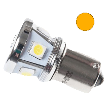 [4635015-A] BA15s Lampen met 8 SMD LEDs Oranje | Set van 2 stuks