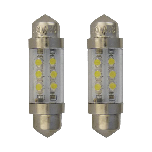 [593537859] SV8.5 Festoon Lamps Short | 4 LEDs Red | Set of 2 Pieces