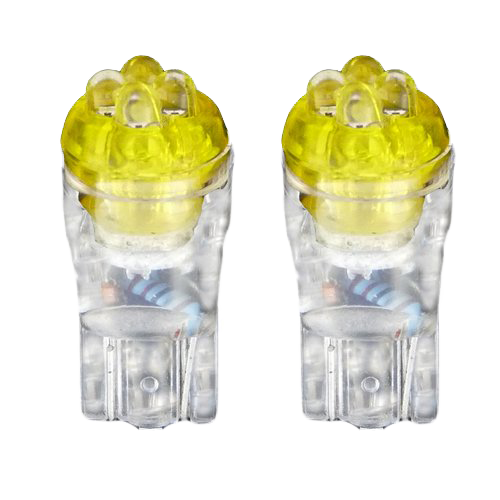 [46350381] T10 Wedge Lampen 4-LED Oranje | Set van 2 Stuks