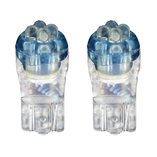 [46350581] T10 Wedge Lampen 4-LED Blauw | Set van 2 Stuks