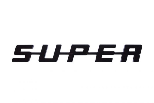 [50SUPER-Z] SUPER Logo Kunststof | Zwart
