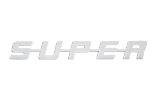 [50SUPER-W] SUPER Logo Plastic | White