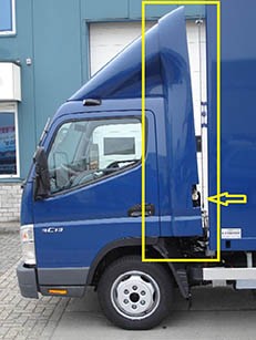 [21144539] Sidefenders for Mitsubishi Canter Fuso Comfort 2003+ | Compatible with Medium Spoilers