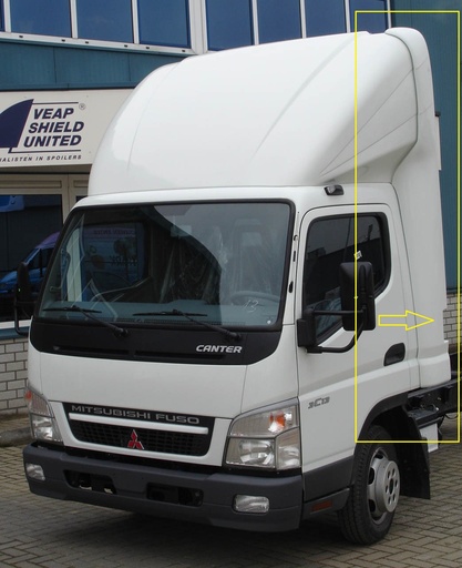 [21144639] Sidefenders for Mitsubishi Canter Fuso Comfort 2003+ | Compatible with High Spoilers