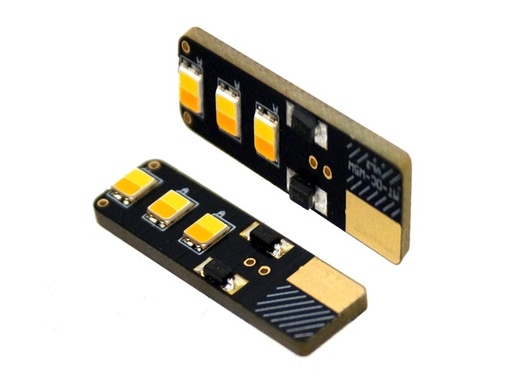 [4635240100] T10 SET(2) Dual Color - W5W 6x LED - 24V (Amber/Xenon White)