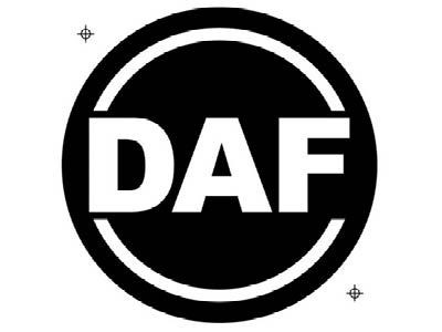 [31001722] Round Hub Cap Logo "DAF" | Ø 70mm