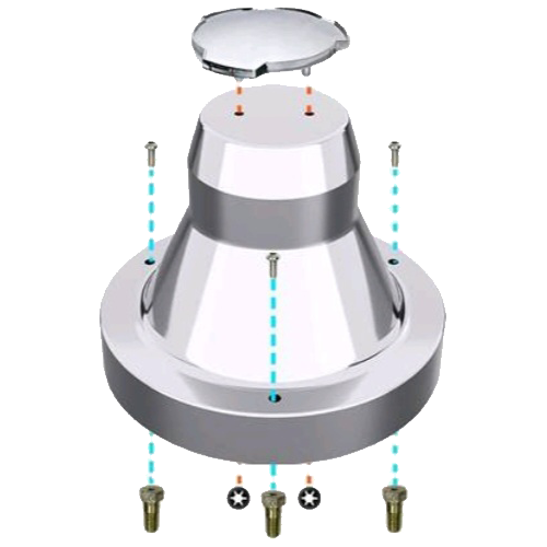 [31135225] RVS Naafpot 22,5" voor Scania