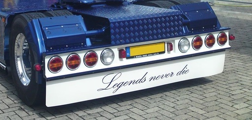 [32294020] Universal Rear Bumper | 8 Holes with License Plate Cutout