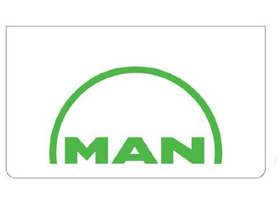 [46500504] Spatlap voor MAN | Wit met Groene Opdruk | 60x35cm