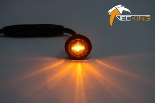 [46350240] Oranje LED Positielicht Rond 12/24V | Smoked Lens