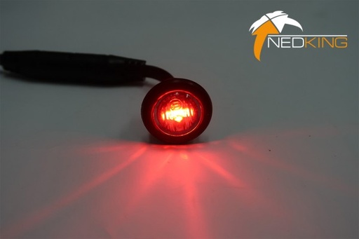 [46350239] Rood LED Positielicht Rond 12/24V | Smoked Lens