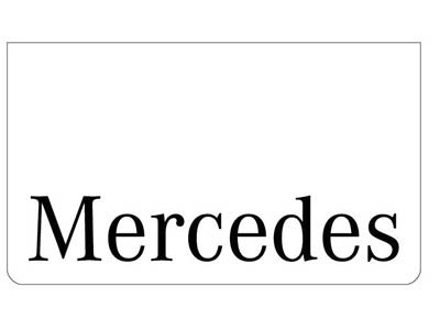 [46500537] Spatlap voor Mercedes | Wit met Zwarte Opdruk | 60x35cm
