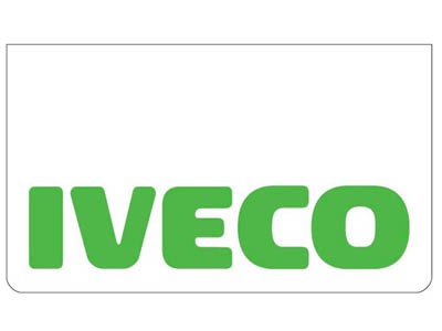 [46500539] Spatlap voor Iveco | Wit met Groene Opdruk | 60x35cm