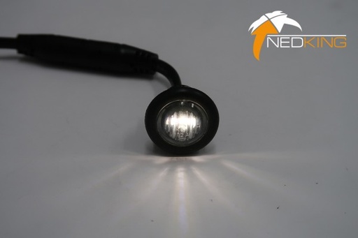 [46350238] Wit LED Positielicht Rond 12/24V | Smoked Lens