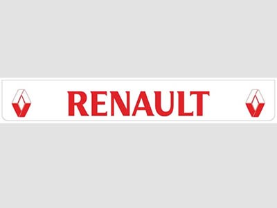 [46500931] Mudflap Rear Bumper for Renault | White with Red print | 238x35cm