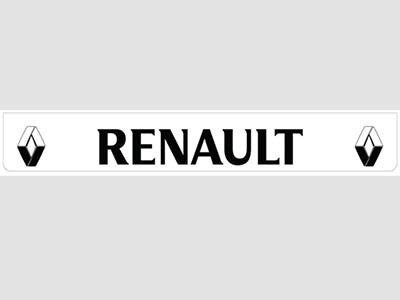 [46500932] Spatlap Achterbumper voor Renault | Wit met Zwarte Opdruk | 238x35cm