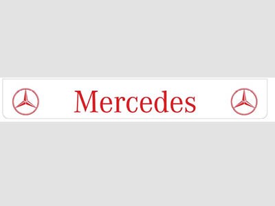 [46500936] Spatlap Achterbumper voor Mercedes | Wit met Rode Opdruk | 238x35cm