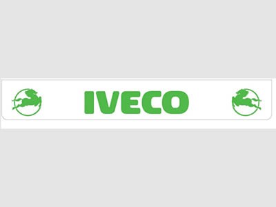 [46500939] Spatlap Achterbumper voor Iveco | Wit met Groene Opdruk | 238x35cm