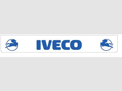 [46500940] Spatlap Achterbumper voor Iveco | Wit met Blauwe Opdruk | 238x35cm
