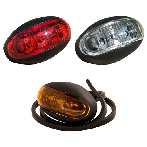 [5800170] Oval 3-LED Position Light - Red