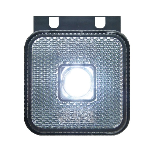 [5800287] LED Position Light Square 12-24V with Bracket | White