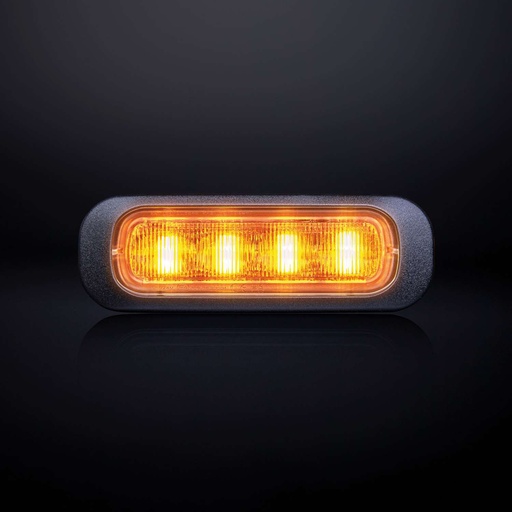 [5850402] Dark Knight Strobe Light Amber 4 LED Dark Lens