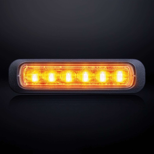 [5850404] Dark Knight Strobe Light Amber 6 LED Dark Lens 
